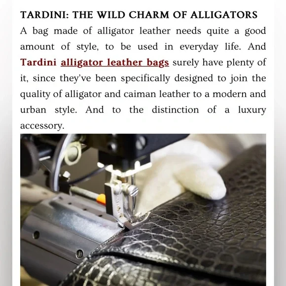Tardini genuine alligator purse